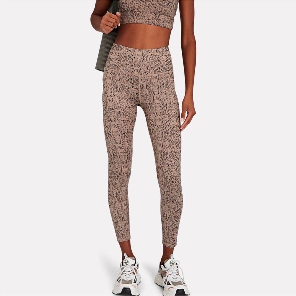 VARLEY Century 2.0 Leggings Size S Beige Snake Print